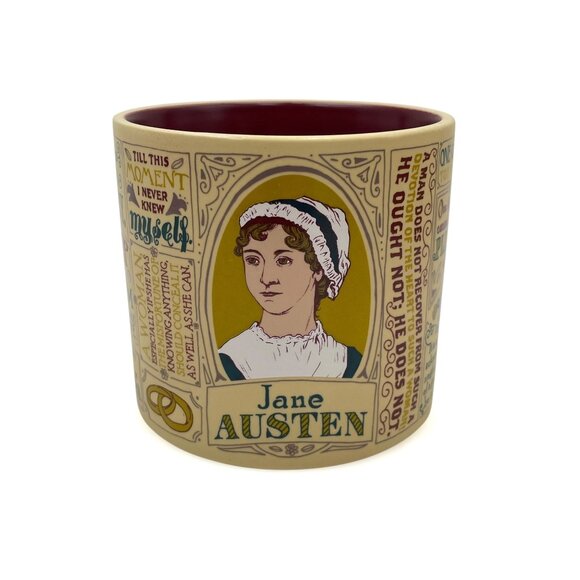 Jane Austen Quotes Unemployed Philosophers Guild 16 Oz Coffee Mug Cup #1443 2014 - Picture 3 of 10
